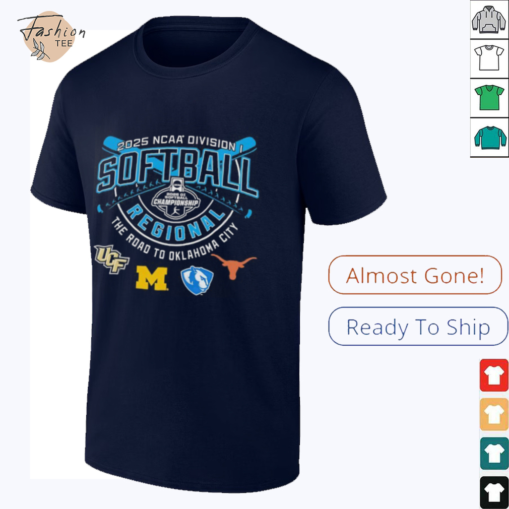 UCF Knights Michigan Illinois Panthers Longhorns NCAA Division I Softball Regional 2025 shirt UCF Knights Michigan Illinois Panthers Longhorns NCAA Division I Softball Regional 2025 shirt