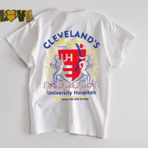 University Hospitals Cleveland running taking care of athletes from Peewee to pro shirt’