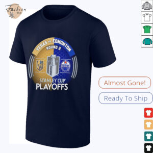 Vegas Golden Knights vs. Edmonton Oilers Inglasco 2025 Stanley Cup Playoffs Second Round Dueling Match Up Hockey shirt