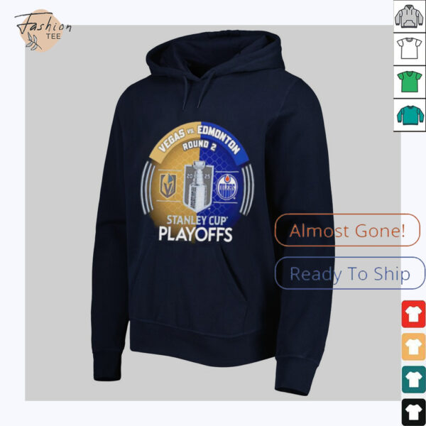 Vegas Golden Knights vs. Edmonton Oilers Inglasco 2025 Stanley Cup Playoffs Second Round Dueling Match Up Hockey shirt