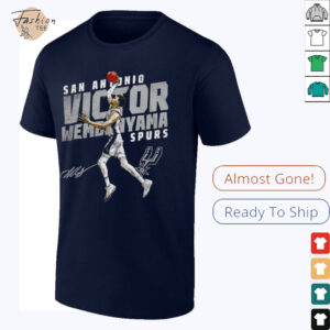 Victor Wembanyama San Antonio Spurs basketball player slant signature shirt