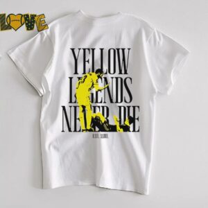 Villarreal CF Yellow legends never die Raúl Albiol silhouette shirt