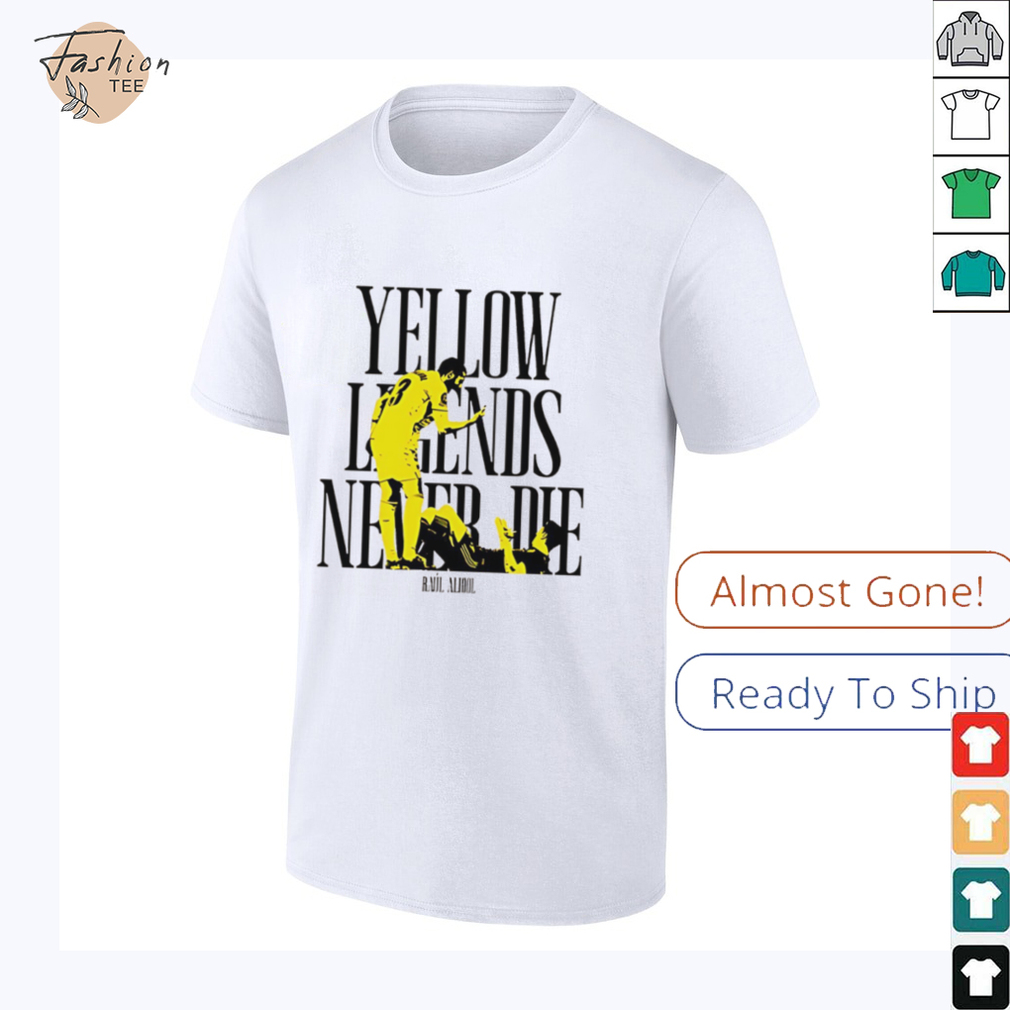 Villarreal CF Yellow legends never die Raúl Albiol silhouette shirt Villarreal CF Yellow legends never die Raúl Albiol silhouette shirt