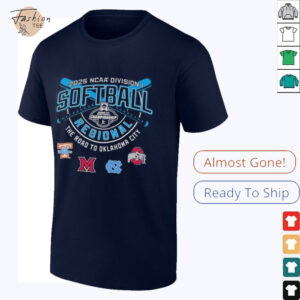 Volunteers Miami Redhawks North Carolina Ohio State NCAA Division I Softball Regional 2025 shirt
