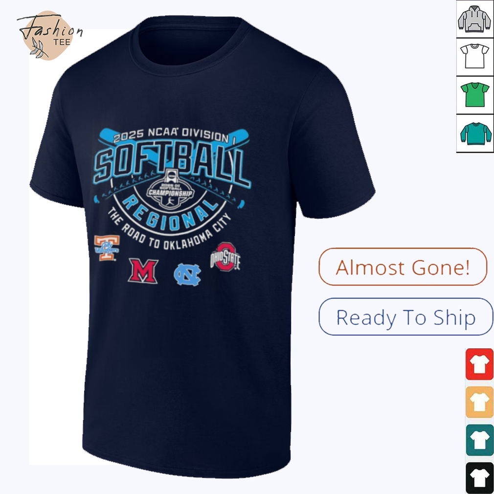 Volunteers Miami Redhawks North Carolina Ohio State NCAA Division I Softball Regional 2025 shirt Volunteers Miami Redhawks North Carolina Ohio State NCAA Division I Softball Regional 2025 shirt