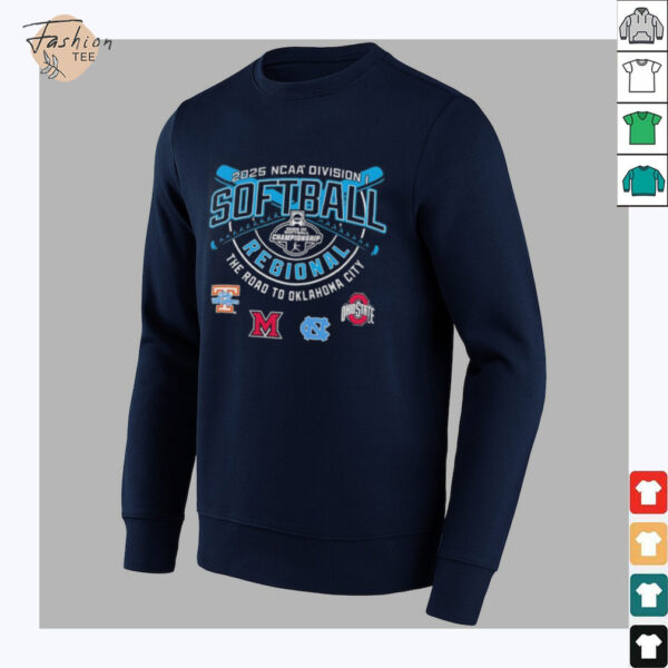 Volunteers Miami Redhawks North Carolina Ohio State NCAA Division I Softball Regional 2025 shirt