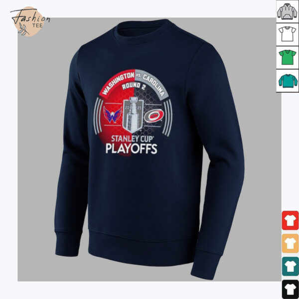 Washington Capitals vs. Carolina Hurricanes Inglasco 2025 Stanley Cup Playoffs Second Round Dueling Match Up Hockey shirt