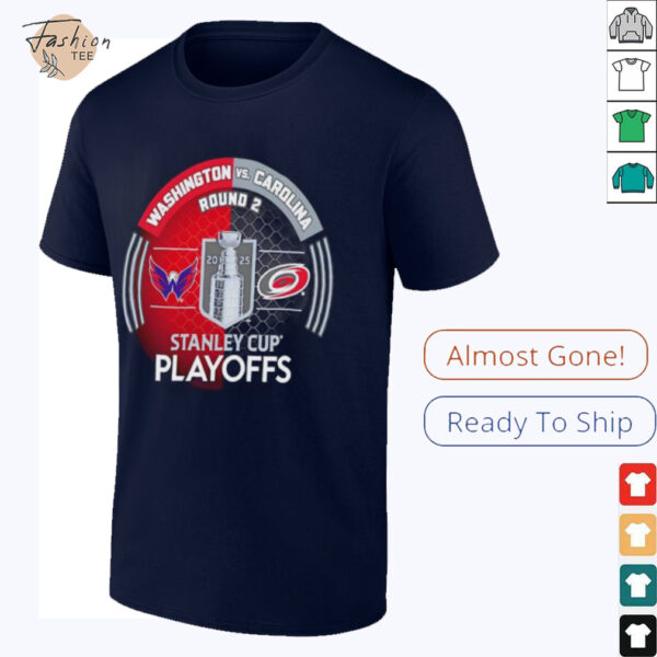 Washington Capitals vs. Carolina Hurricanes Inglasco 2025 Stanley Cup Playoffs Second Round Dueling Match Up Hockey shirt