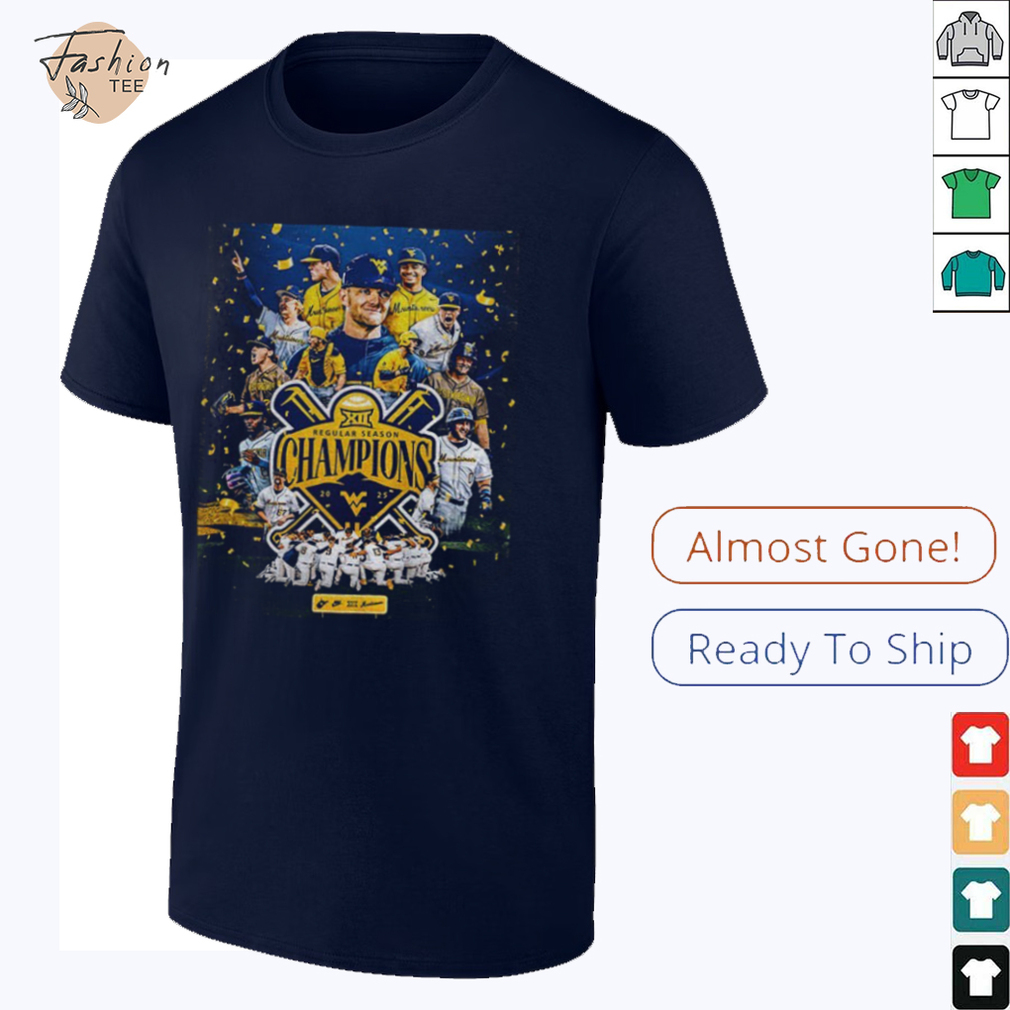 West virginia Mountaineers Baseball Regular Season Champions 2025 Baseball shirt West virginia Mountaineers Baseball Regular Season Champions 2025 Baseball shirt