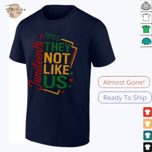 juneteenth 1865 they not like us t shirt 1