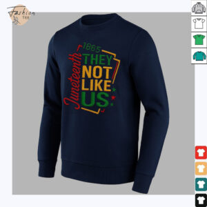 juneteenth 1865 they not like us t shirt 1