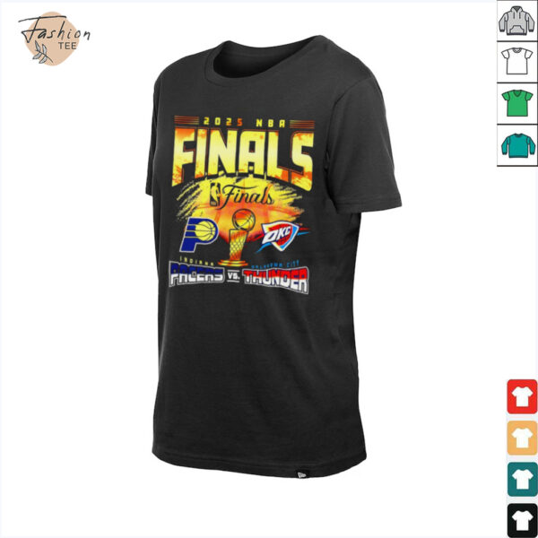 2025 NBA Finals Indiana Pacers vs. Oklahoma City Thunder dueling teams logo shirt