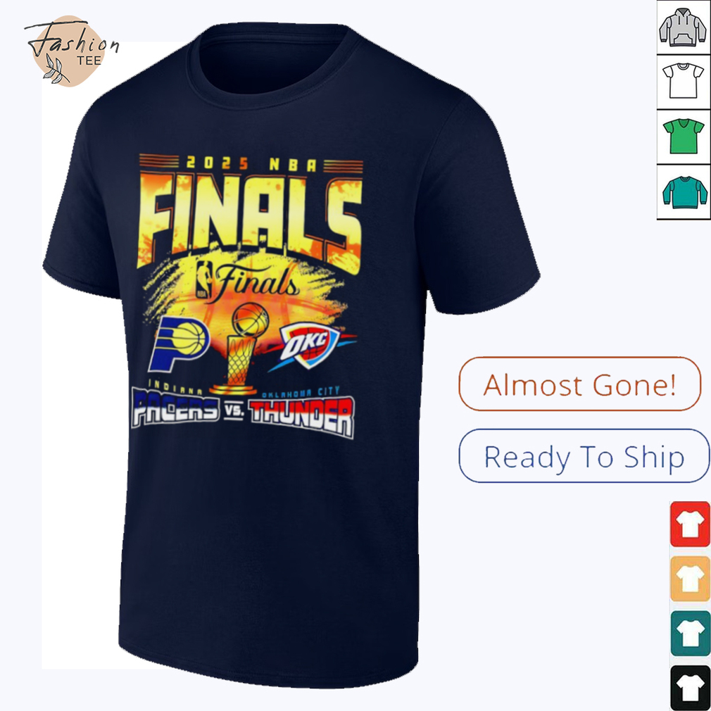 2025 NBA Finals Indiana Pacers vs. Oklahoma City Thunder dueling teams logo shirt 2025 NBA Finals Indiana Pacers vs. Oklahoma City Thunder dueling teams logo shirt