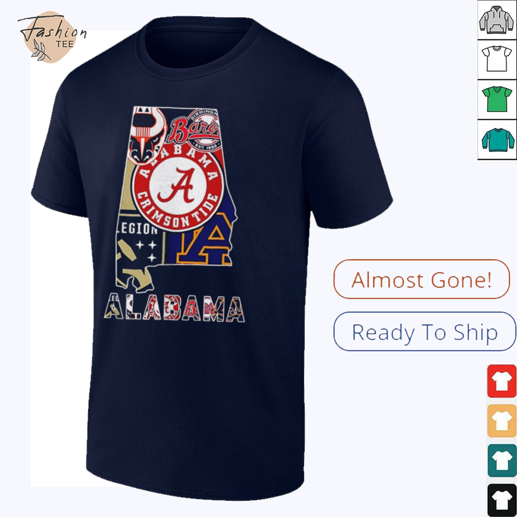 Alabama sports team map logo shirt Alabama sports team map logo shirt