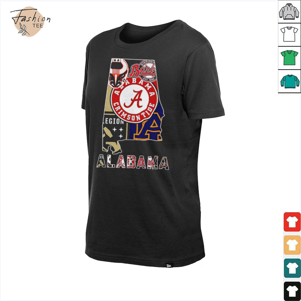 Alabama sports team map logo shirt Alabama sports team map logo shirt