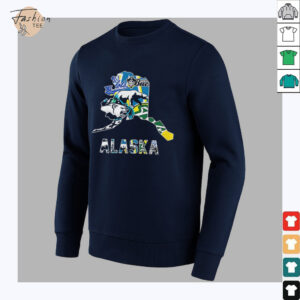 Alaska sports team map logo shirt