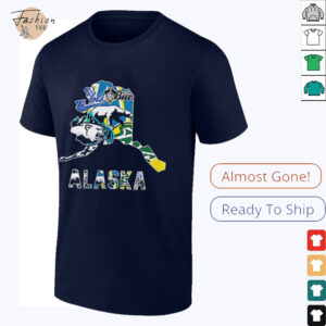Alaska sports team map logo shirt