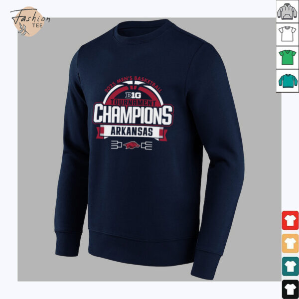 Arkansas Razorbacks 2025 Big Ten Men’s Basketball Conference Tournament Champions Locker Room T Shirt
