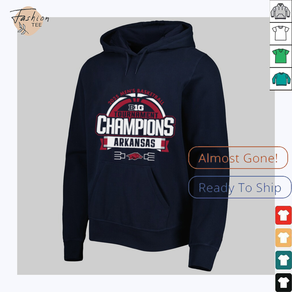 Arkansas Razorbacks 2025 Big Ten Men’s Basketball Conference Tournament Champions Locker Room T Shirt - Lifestyle Shot