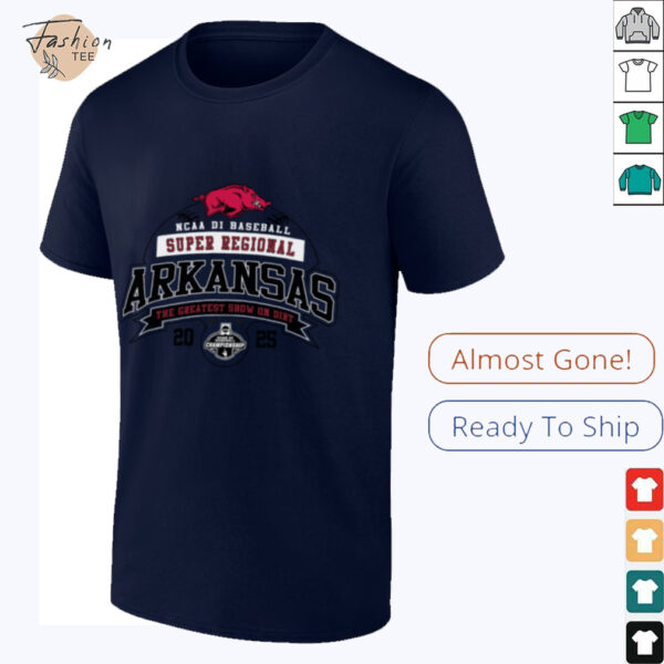 Arkansas Razorbacks 2025 NCAA Division I Baseball Super Regional Champions T Shirt