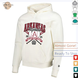 Arkansas Razorbacks College World Series 2025 Baseball Gray Long Sleeve T Shirt