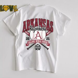 Arkansas Razorbacks College World Series 2025 Baseball Gray Long Sleeve T Shirt