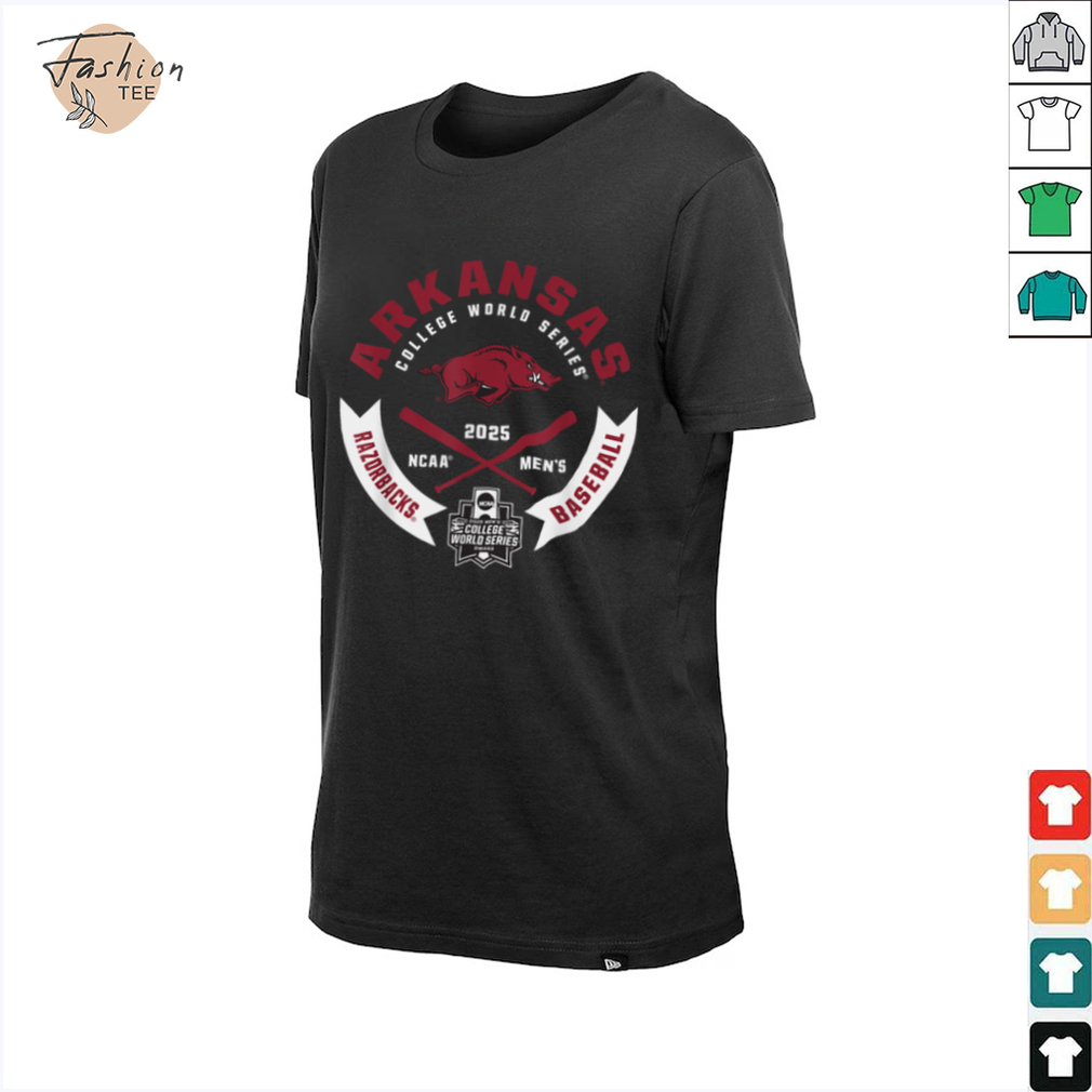 Arkansas Razorbacks College World Series 2025 MCWS Gray T Shirt Arkansas Razorbacks College World Series 2025 MCWS Gray T Shirt