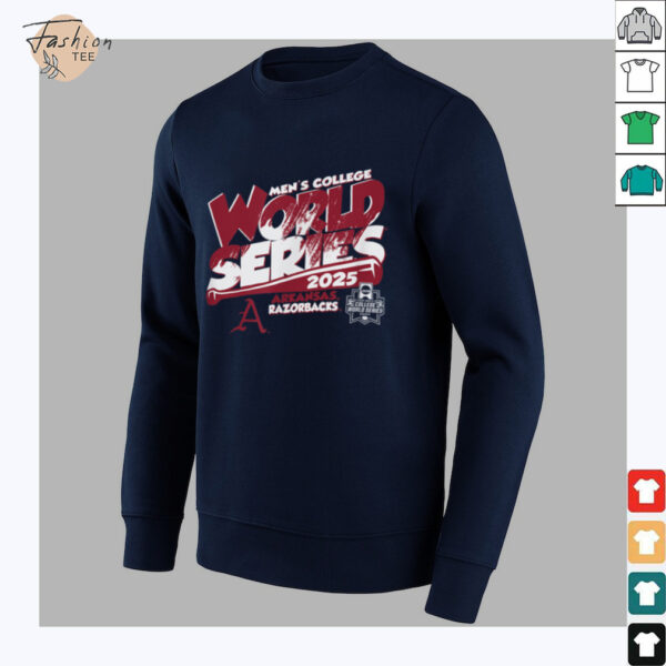Arkansas Razorbacks MCWS 2025 Baseball Boom Black T Shirt