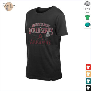 Arkansas Razorbacks MCWS 2025 Baseball Vintage Black T Shirt