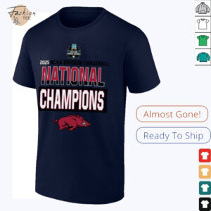 Arkansas Razorbacks NCAA Baseball 2025 Champions Locker Room T Shirt Men’s College World Series Winner