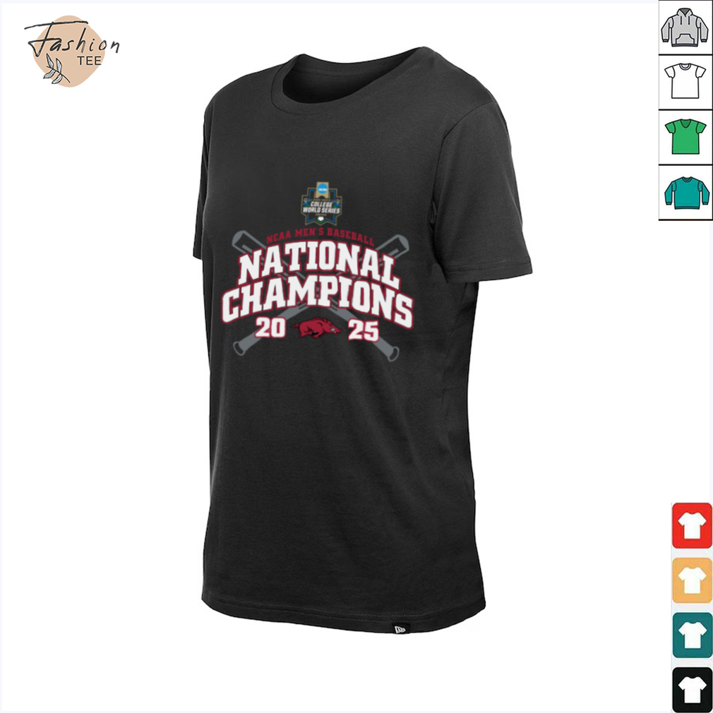 Arkansas Razorbacks NCAA Men’s Baseball 2025 College World Series Champions T Shirt - Close Up Design