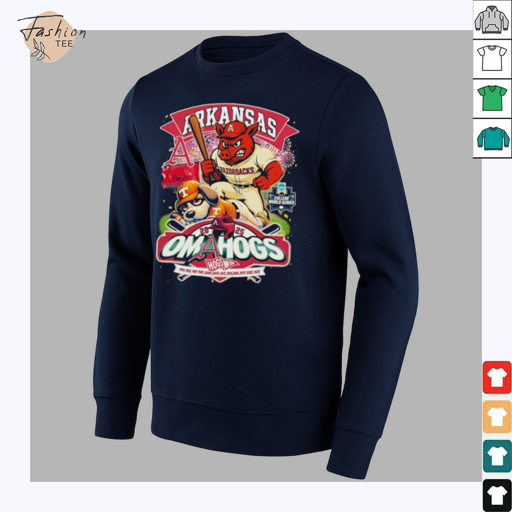 Arkansas Razorbacks Stomp Tennessee Volunteers NCAA 2025 College World Series Mascot T shirts Arkansas Razorbacks Stomp Tennessee Volunteers NCAA 2025 College World Series Mascot T shirts