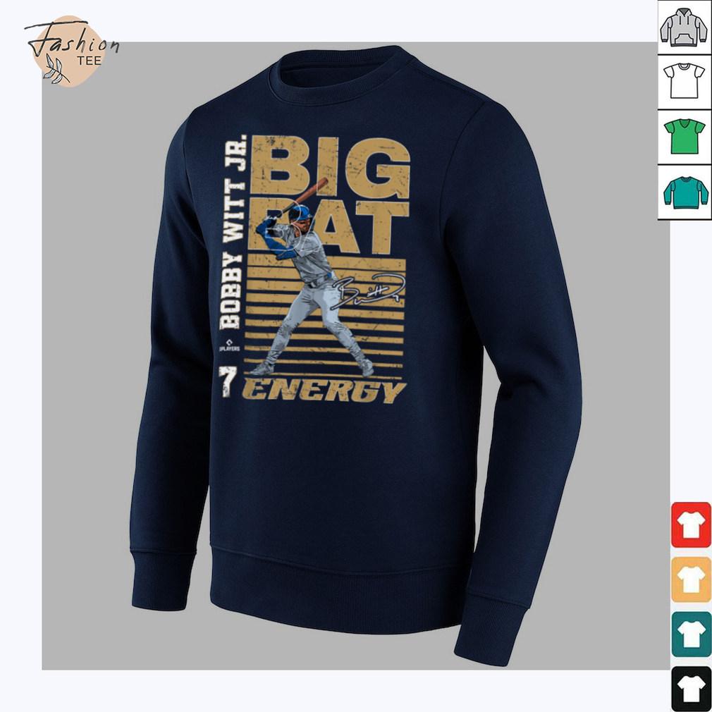 Big Bat Energy Bobby Witt Jr. Kansas City Baseball MLBPA T Shirt - Close Up Design