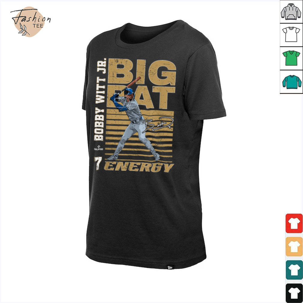 Big Bat Energy Bobby Witt Jr. Kansas City Baseball MLBPA T Shirt - Back View
