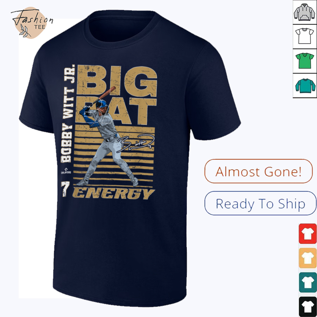Big Bat Energy Bobby Witt Jr. Kansas City Baseball MLBPA T Shirt - Lifestyle Shot