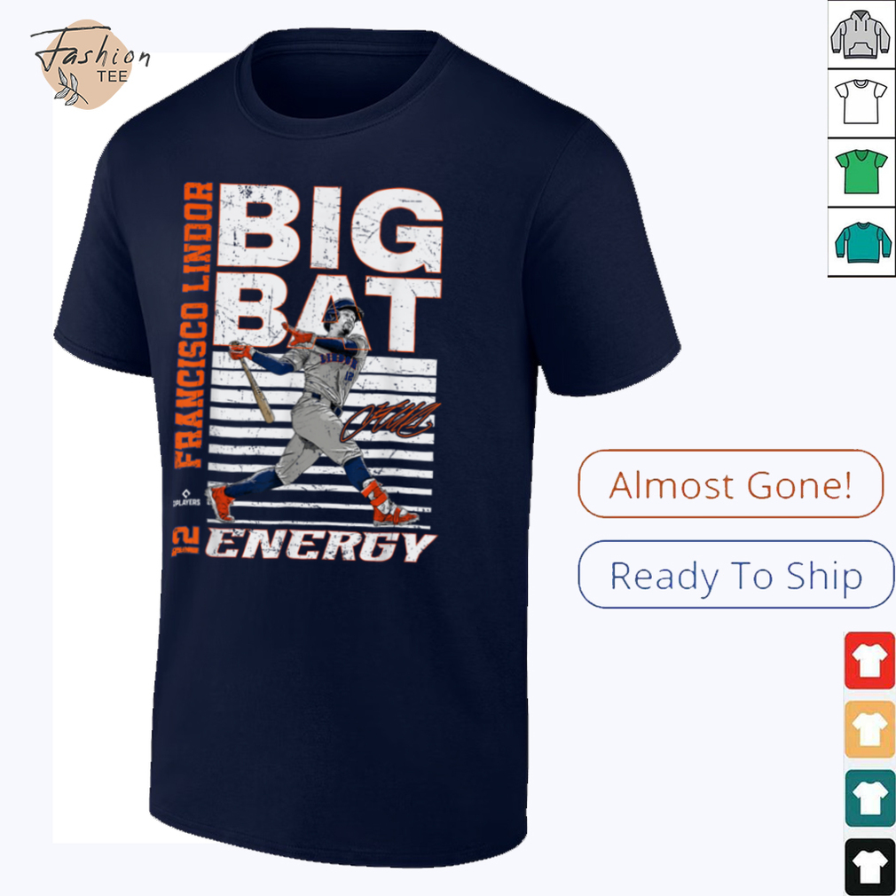 Big Bat Energy Francisco Lindor New York Baseball MLBPA T Shirt - Lifestyle Shot