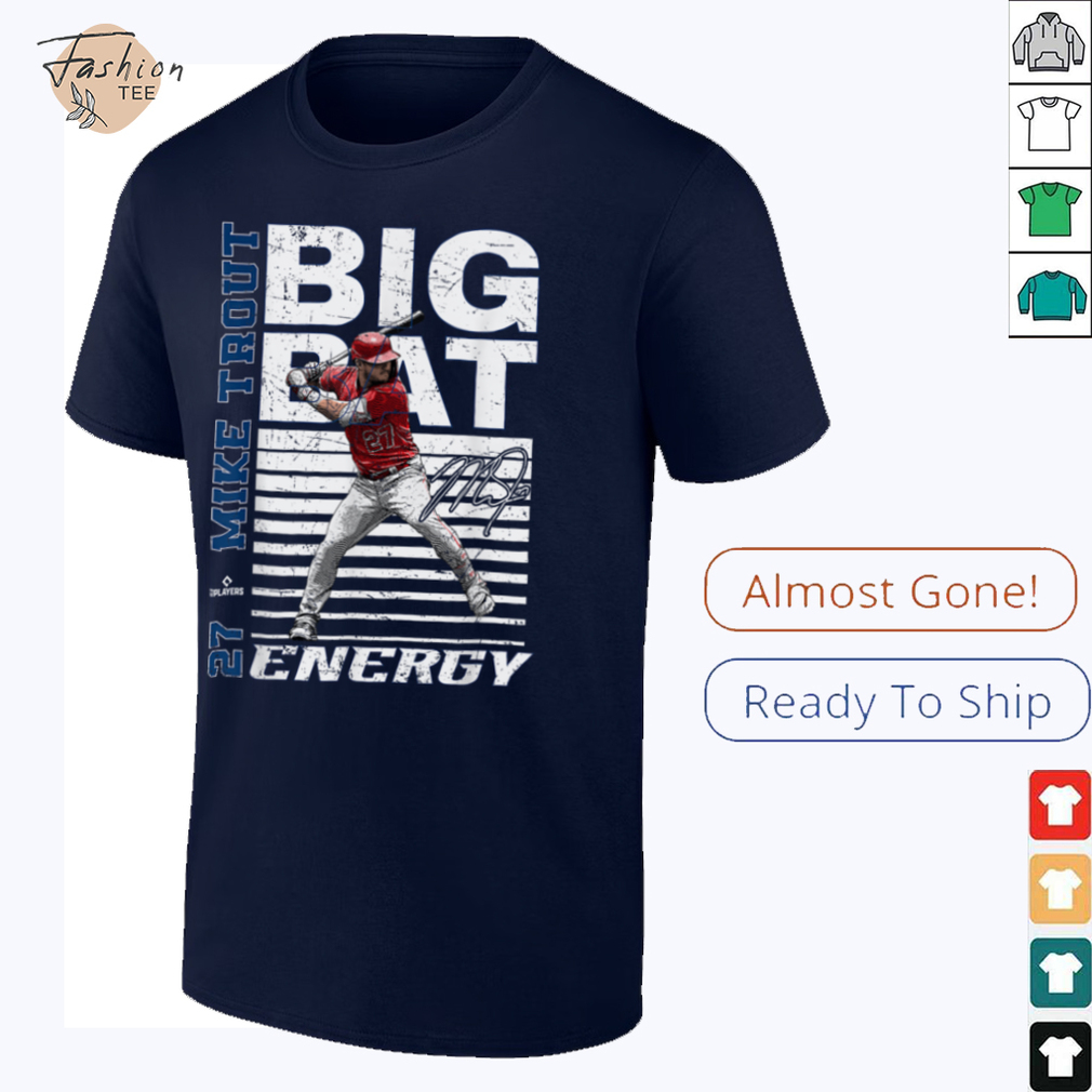 Big Bat Energy Mike Trout Los Angeles Baseball MLBPA T Shirt - Lifestyle Shot