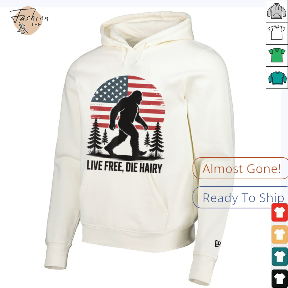 Bigfoot LIVE FREE, DIE HAIRY American Flag Sasquatch Beard T Shirt Bigfoot LIVE FREE, DIE HAIRY American Flag Sasquatch Beard T Shirt