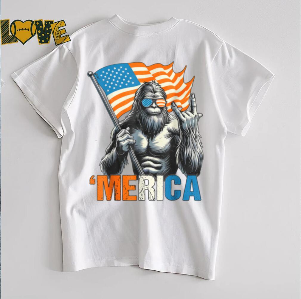 Bigfoot Merica Rock American Flag Patriotic 4th Of July T Shirt Bigfoot Merica Rock American Flag Patriotic 4th Of July T Shirt