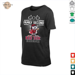 Boston Red Sox Merch Snoopy God First Family Second Then Boston Red Sox Baseball T Shirt