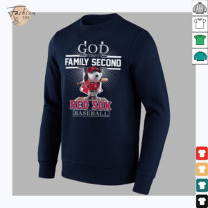 Boston Red Sox Merch Snoopy God First Family Second Then Boston Red Sox Baseball T Shirt