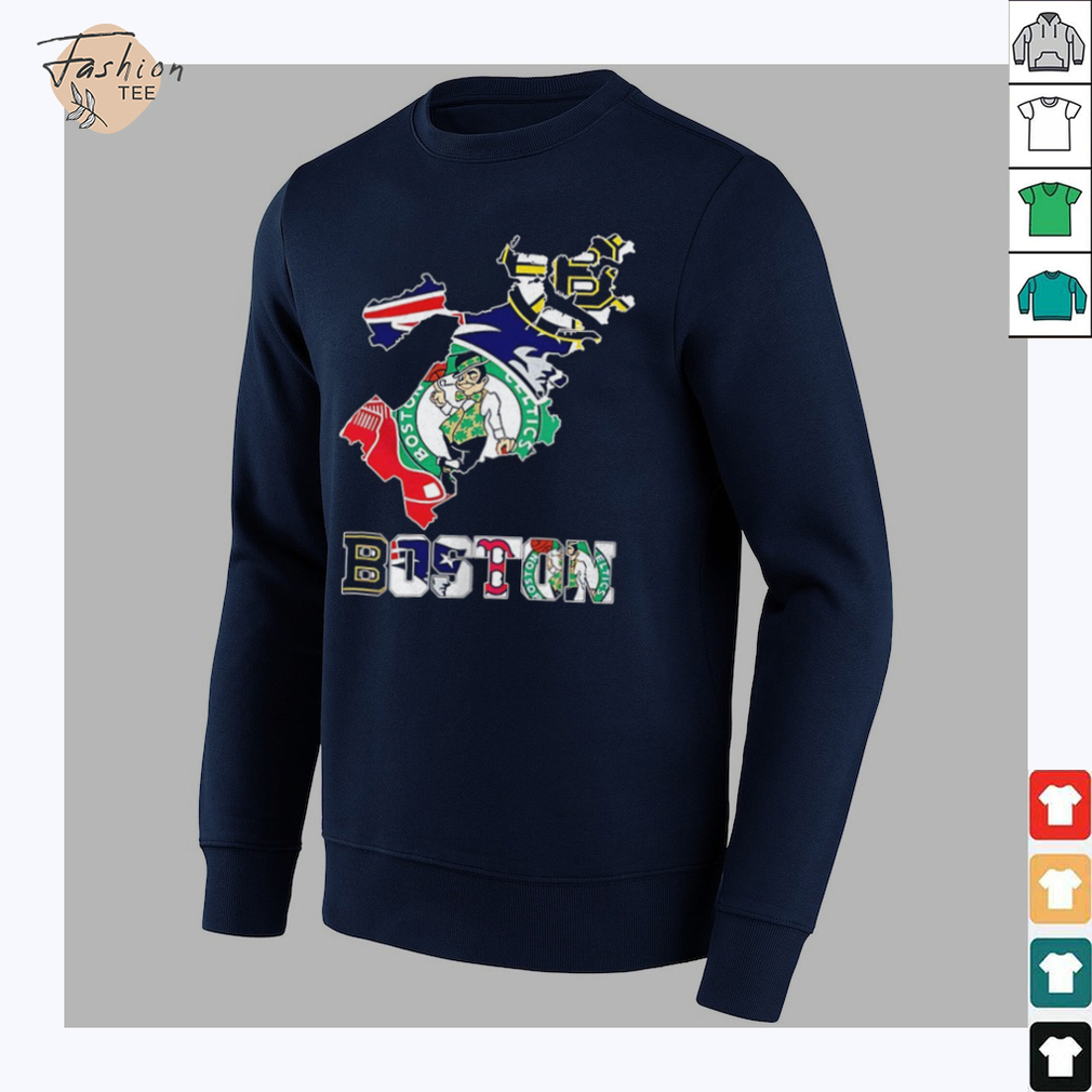 Boston sports team map logo shirt Boston sports team map logo shirt