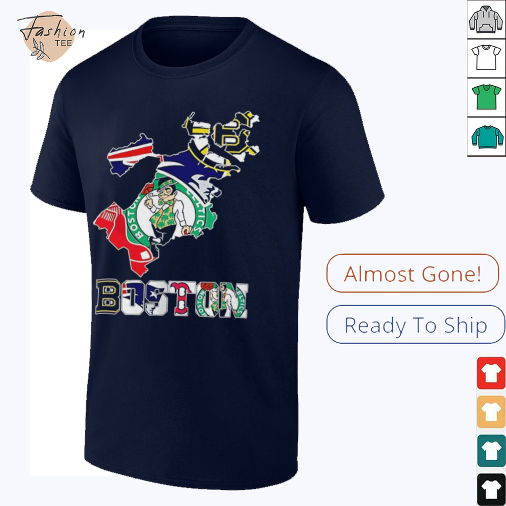 Boston sports team map logo shirt Boston sports team map logo shirt