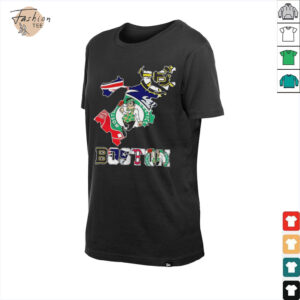 Boston sports team map logo shirt