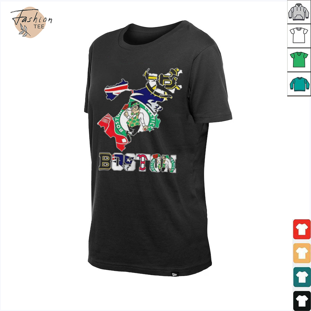 Boston sports team map logo shirt Boston sports team map logo shirt