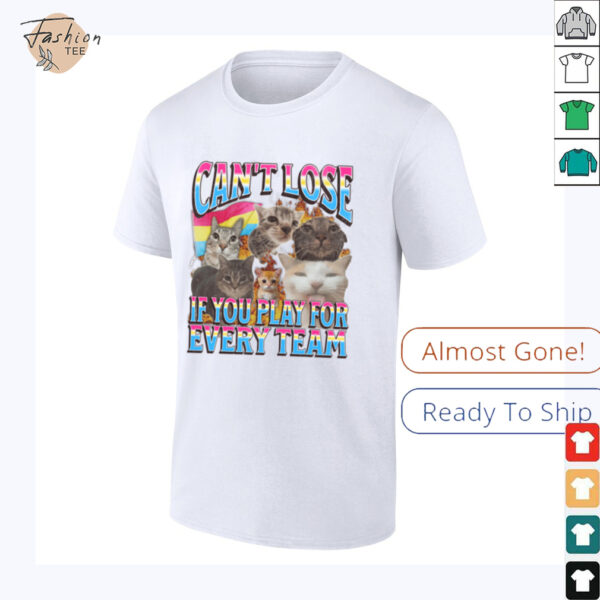 Can’t Lose Funny Pansexual Lgbtq Cat Meme Bootleg Graphic Long Sleeve T Shirt
