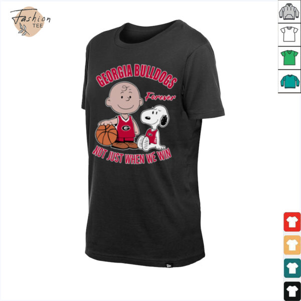 Charlie Brown And Snoopy Georgia Bulldogs Forever Not Just When We Win Shirt