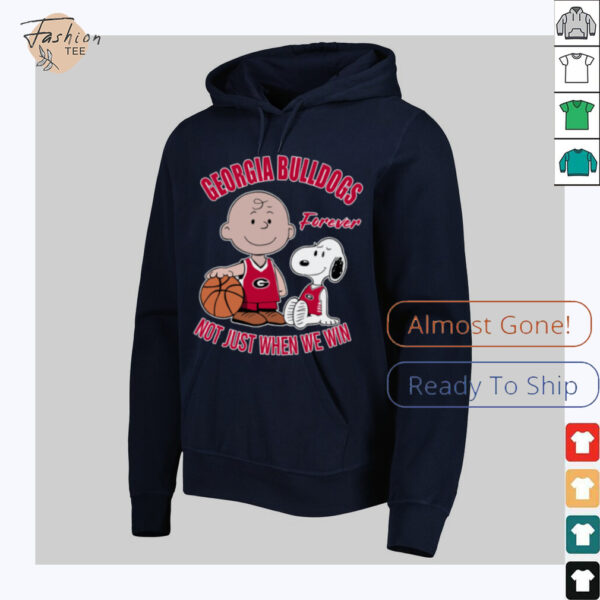 Charlie Brown And Snoopy Georgia Bulldogs Forever Not Just When We Win Shirt