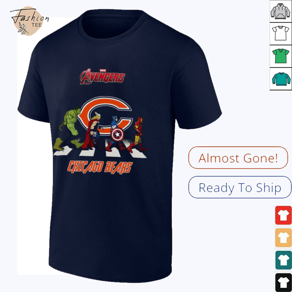 Chicago Bears Marvel Avengers abbey road shirt Chicago Bears Marvel Avengers abbey road shirt