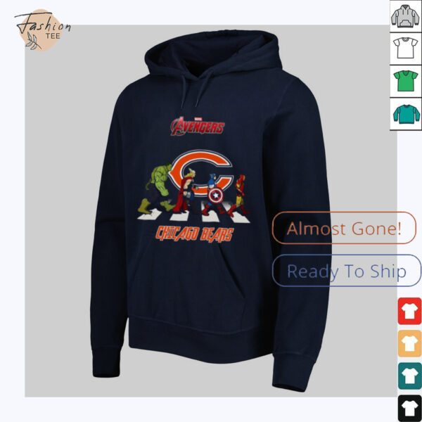 Chicago Bears Marvel Avengers abbey road shirt